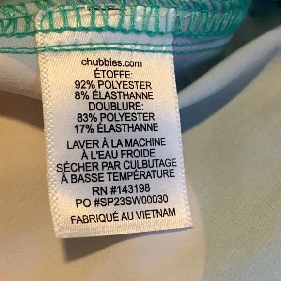 CHUBBIES MENS THE WAVE DASHERS SWIM TRUNKS 5.5" - NWT Retro XXL - Picture 8 of 10